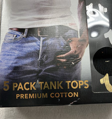 True Religion 5 Pack Tank Top Men Small 34-36 Black Ribbed Tag Free Horseshoe