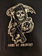 Vintage 2008 Sons of Anarchy Shirt Mens L Alstyle Grim Reaper Navy Blue Y2K