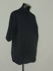 Men Murano Navy Blue Soft Cotton Made Italy Tee Shirt T Solid Crew Neck EUC 2XL