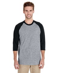 Gildan G570 Adult 100% USA Heavy Cotton Three-Quarter Raglan Sleeve T-Shirt