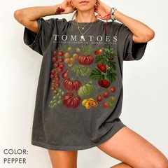 Tomato Shirt Comfort Colors®, Fruit Shirt, Botanical Shirt, Cottagecore Clothing