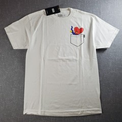 Official NWT BT21 BTS “Tata” Pocket white graphic tee shirt Bangtan boys merch