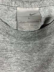 Vintage Nike T Shirt Large Gray Swoosh Embroidered Check Logo Essential