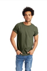 Hanes 5250 4XL 5XL Authentic Short Sleeve Men’s Cotton T-Shirt Fatigue Green