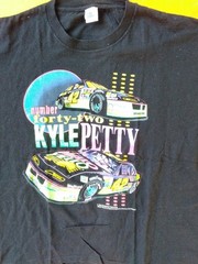 Vintage 1993 KYLE PETTY T Shirt Black 2XL Cal Cru Label