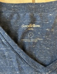 Goodfellow & Co Men’s Blue Marled V-Neck T-Shirt Medium Short Sleeve Tee