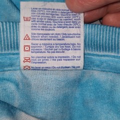 Yazbek Gulf Shores Alabama Tie Dye Long Sleeve T-Shirt Blue Grey Mens Small