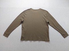 Old Navy Men Shirt XXL Khaki Crew Neck Long Sleeve Pullover Casual Thermal Tee