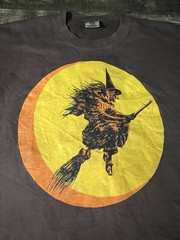 Vintage Wild Side LA California Witch Moon Broom Halloween Sweatshirt Size XL