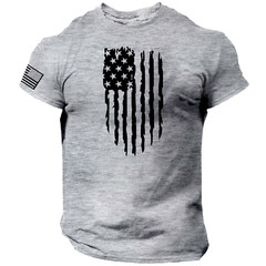 USA Distressed Flag Men T Shirt Patriotic American Tee S – 2XL