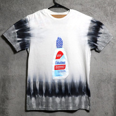 Chinatown Market Shirt Men Medium White Gray Tie Dye Stress Relief Puff Print