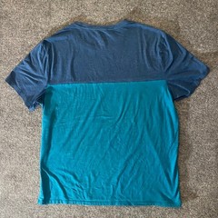 APT.9 T-Shirt Mens XL Teal Navy Color Block Short Sleeve Crew Neck Premier Flex