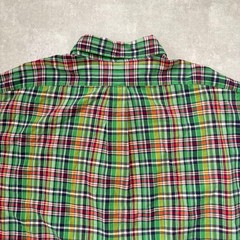 Ralph Lauren Blake Madras Check Short Sleeve Shirt XL Red Pony Made in India Fo