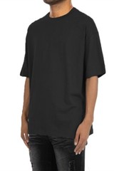 MENS DROP SHOULDER TEE OVERSIZED flat hem line extended shoulder Tee