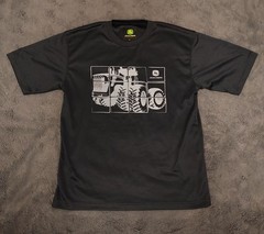 John Deere Men’s Short Sleeved Black T Shirt Tractor Farmer Clothing Size L