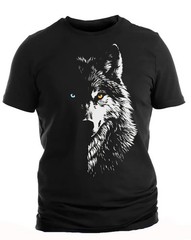 Mens Wolf Graphic T Shirt 3D Animal Print Fashion Tee Gift for Him Husband