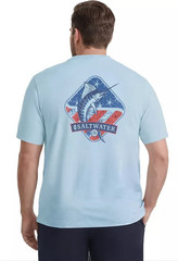 New Men’s 3XLT Big & Tall IZOD Saltwater Relaxed Classics Blue Marlin T-Shirt