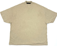 Fear Of God Essentials Mens T-Shirt V-Neck Sz Medium Oversize Gold Heather Tee