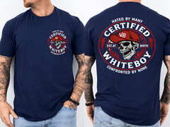 CERTIFIED WHITEBOY Street Skull 2 Sided T-Shirt Menswear Streetwear