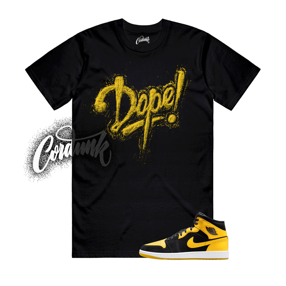 1 New Love Black Varsity Maize Yellow White 2025 T Shirt Match Match DOPE