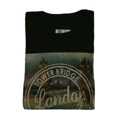 NWT LONDON ENGLAND MEN’S BLACK CREW NECK SHORT SLEEVE T-SHIRT SIZE M