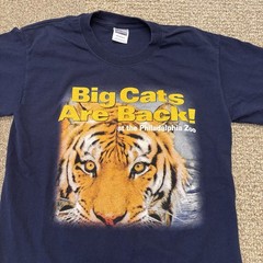 Vintage Tiger Big Face Philadelphia Zoo Animals Outdoors Graphic Tee Shirt