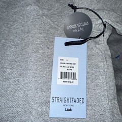 Straight Faded Young Men’s Pocket T-Shirt Small MSRP $72 Gray Grey