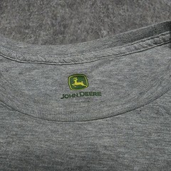 John Deere Mens L Gray Logo Generations Tee Tractors Plows Farm Graphic T-Shirt