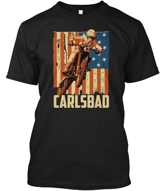 Carlsbad Motocross T-Shirt Made in the USA Size S to 5XL
