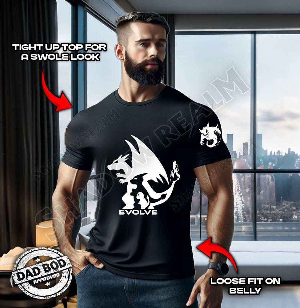 Evolve Charizard T-Shirt | Pokémon-Inspired Fire Dragon Tee | S-4XL
