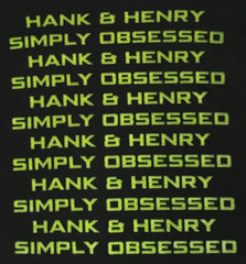 Hank & Henry Simply Obsessed Mens T shirt Size XL Black Green Crew Neckline