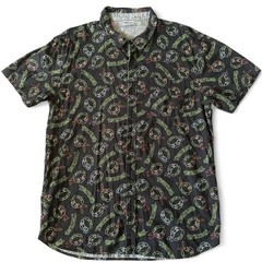 Men’s Teenage Mutant Ninja Turtles Black Button Up Printed Shirt. Size XL