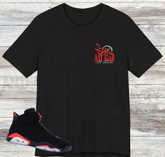 Jordan 6 Infrared Salesman Sneaker Match Shirt, Reverse Black Infrared