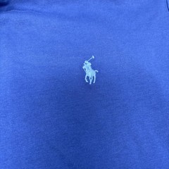 Polo Ralph Lauren Mens Medium Blue Drawstring Hooded Long Sleeve Shirt