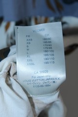 Louis Vuitton Men’s Large White Blue Short Sleeve Leaf Print Cotton T-Shirt