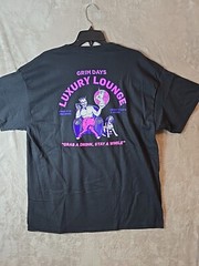 Grim Days Luxury Lounge Men’s Black T-shirt Size XL NWT