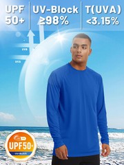 Summer Men’s UV Shirts UPF50+ Outdoor Fishing Water Sport Performance T-Shirts