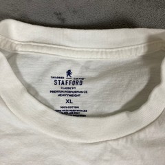 Stafford Mens Premium Performance Heavyweight T-Shirt White Classic Fit XL