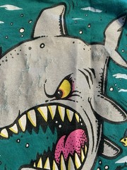 Vintage Shark T-shirt Comedy Funny Size XXL Florida Animals 90s Scuba USA