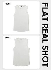 Mens Workout Tank Tops Summer Gym Muscle Ribbed Sleeveless Shirt Casual Knitt…