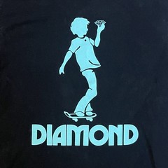 Diamond Supply Co T-Shirt Mens Medium USA Made Black Skateboard Skate Crewneck