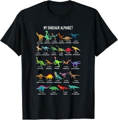 Alphabet A-Z ABC Types Of Dinosaurs Dino Identification T-Shirt