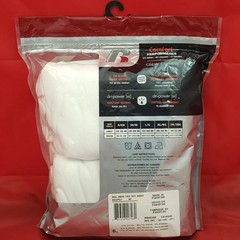 Russell Men’s Comfort Performance 2-Pack White Crew T-Shirts Size M Moisture Wic