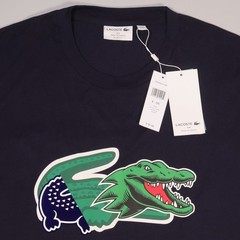 NWT Lacoste Relaxed Fit Oversized Crocodile T-Shirt Blue Cotton Mens 3XL