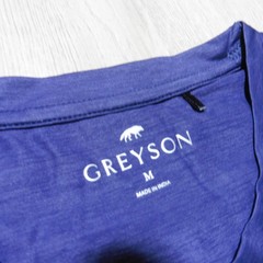 GREYSON Mens M MEDIUM GUIDE SPORT T SHIRT PERFORMANCE GOLF TEE MALTESE BLUE