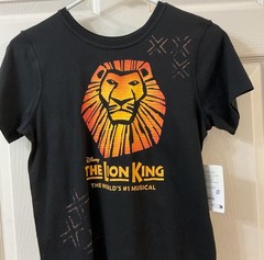 NWT Disney The Lion King The World’s #1 Musical T-Shirt Youth Size Y-L in Black