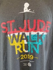 St. Jude Children’s Research Hospital Walk Run 2019 Grey T-Shirt-Size Large