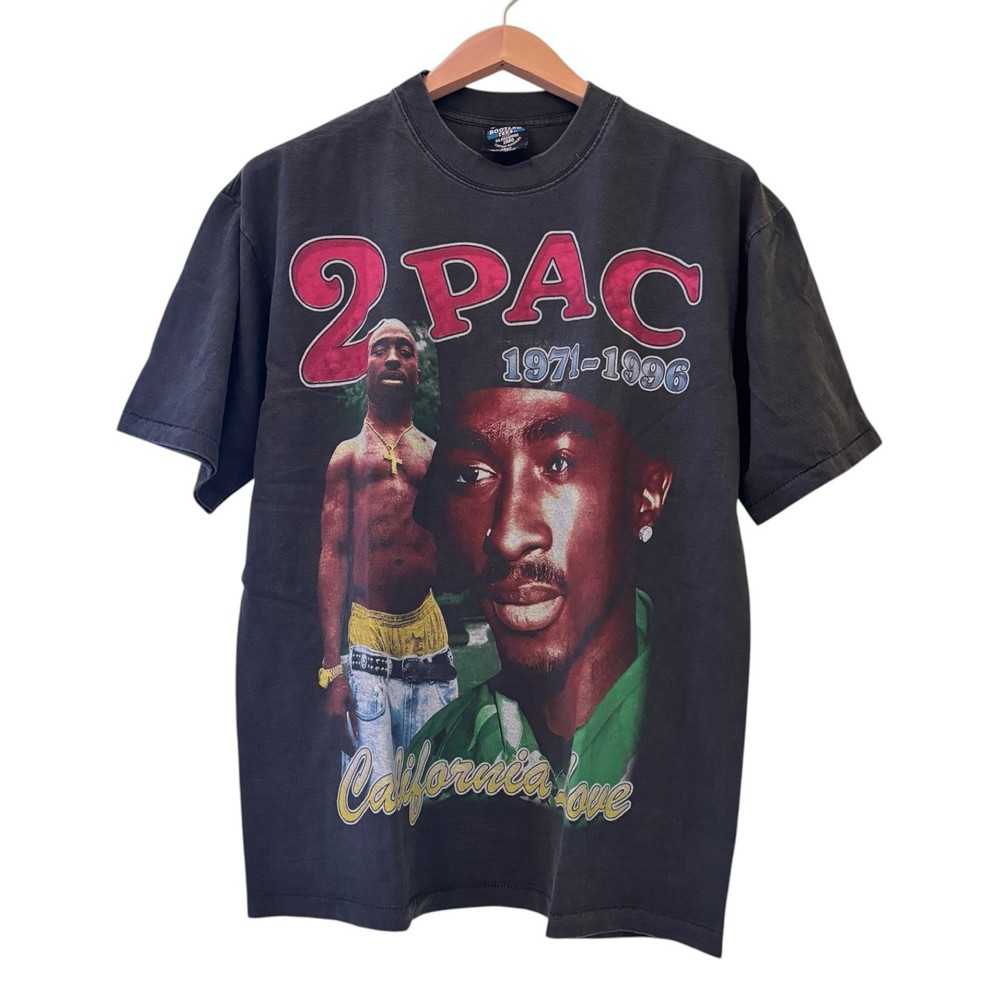 Vintage 2Pac TUPAC Shakur California Love Rap Tee 90s Hip Hop T-Shirt REPRINT L