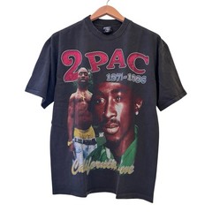 Vintage 2Pac TUPAC Shakur California Love Rap Tee 90s Hip Hop T-Shirt REPRINT L