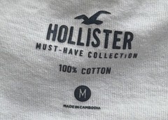 Hollister Must Have Collection White T Shirt Crew Neck Short Sleeve 100% Cotton